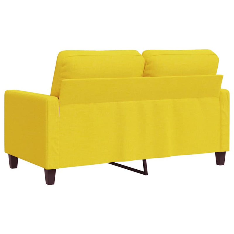 Canapea cu 2 locuri, galben deschis, 120 cm, material textil