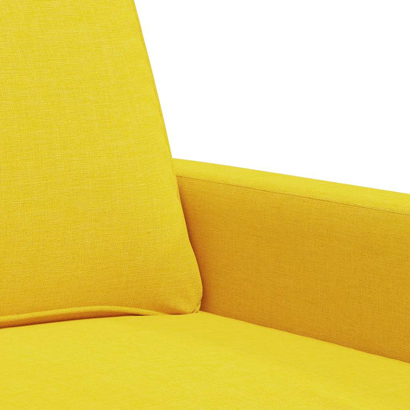 Canapea cu 2 locuri, galben deschis, 120 cm, material textil
