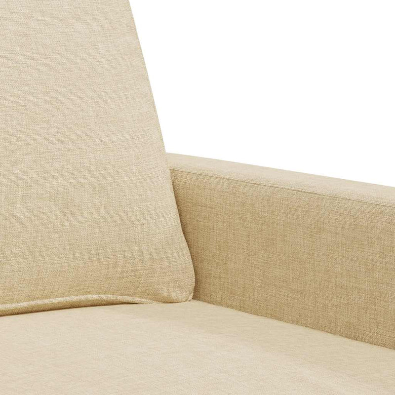 Canapea cu 2 locuri, crem, 140 cm, material textil
