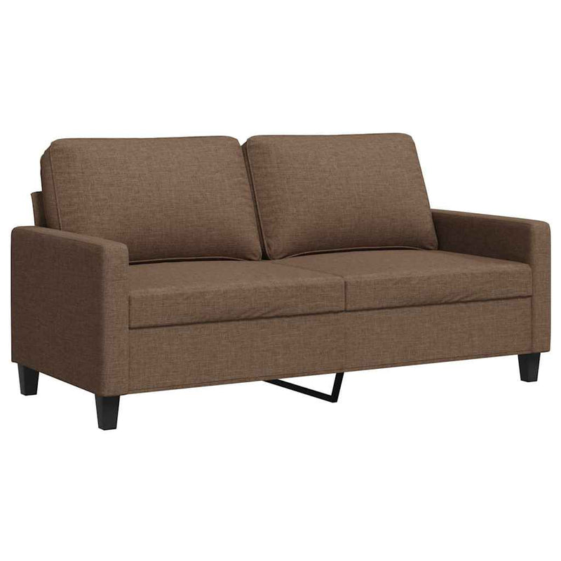 Canapea cu 2 locuri, maro, 140 cm, material textil