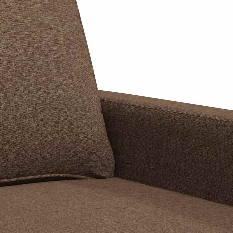Canapea cu 2 locuri, maro, 140 cm, material textil