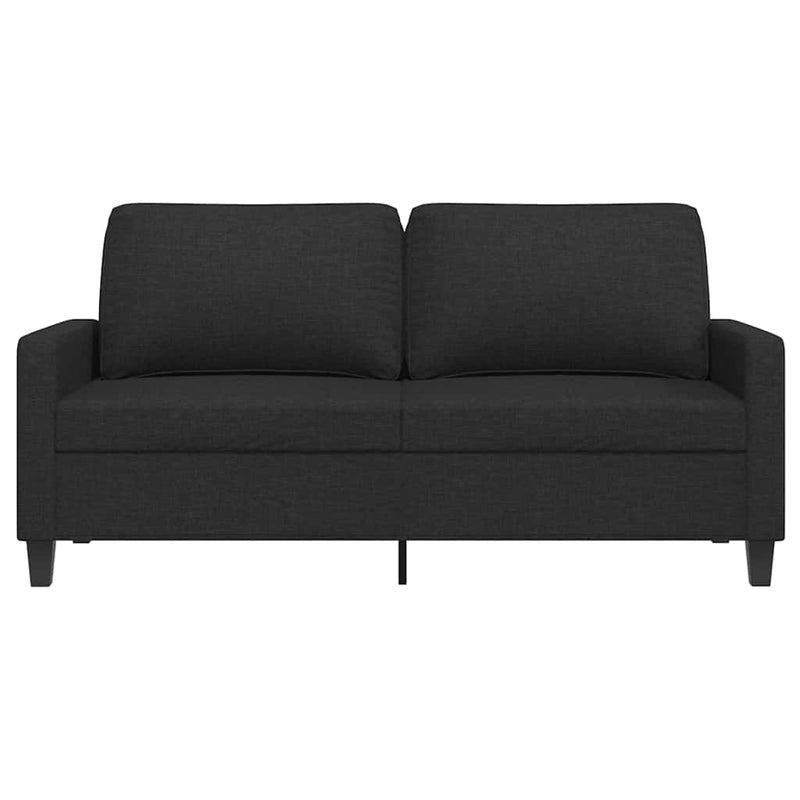 Canapea cu 2 locuri, negru, 140 cm, material textil