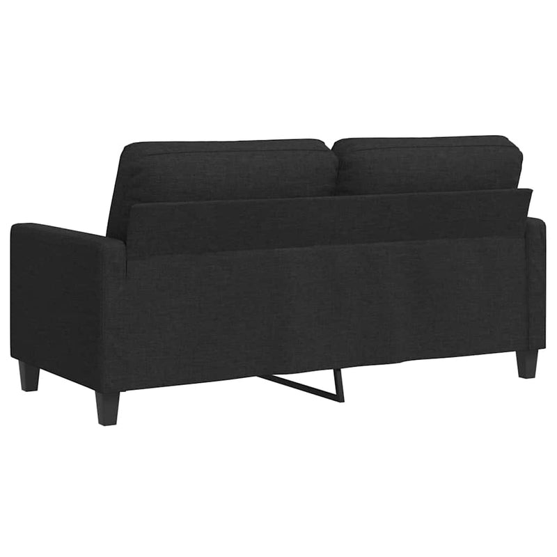 Canapea cu 2 locuri, negru, 140 cm, material textil