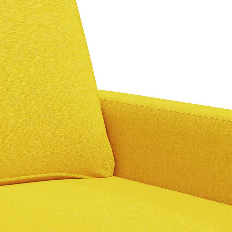 Canapea cu 2 locuri, galben deschis, 140 cm, material textil