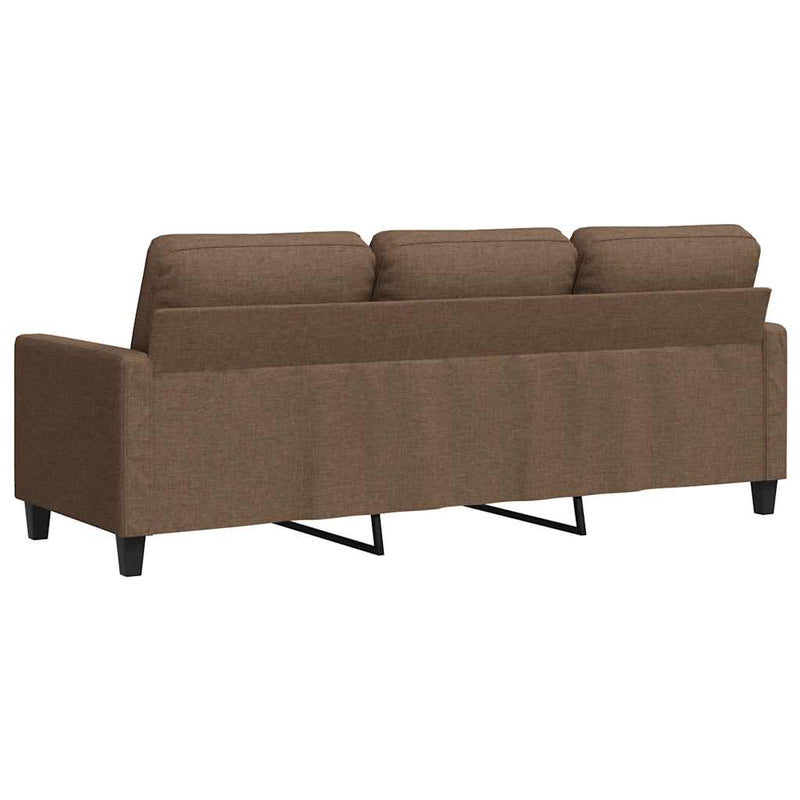 Canapea cu 3 locuri, maro, 180 cm, material textil