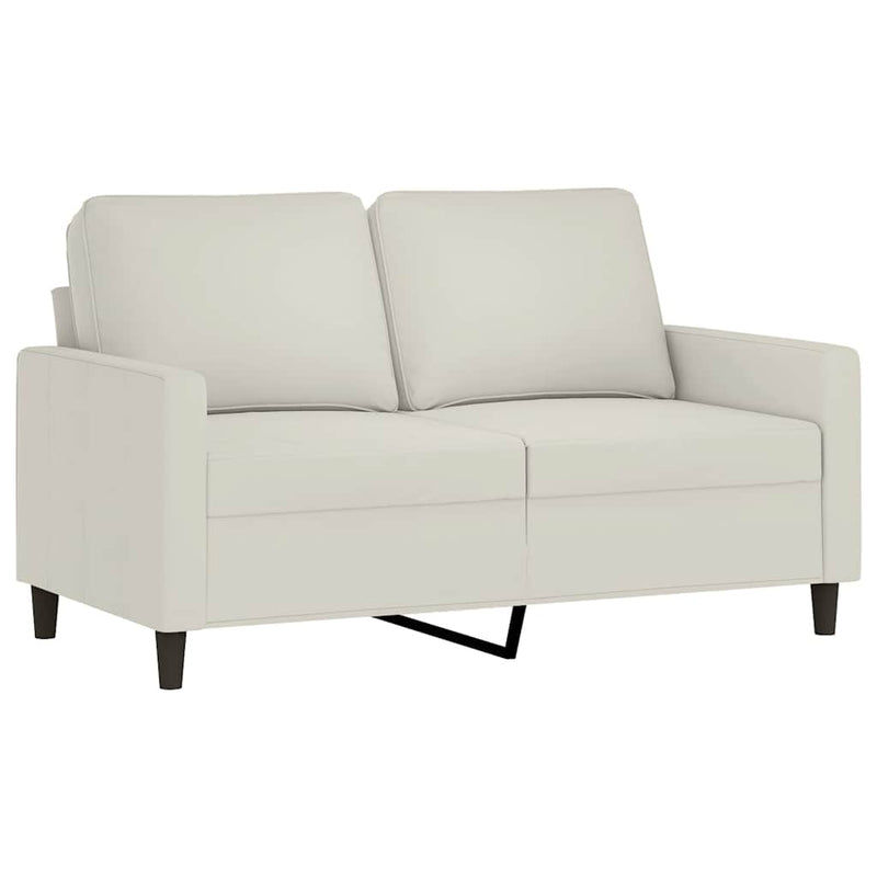 Canapea cu 2 locuri, crem, 120 cm, catifea