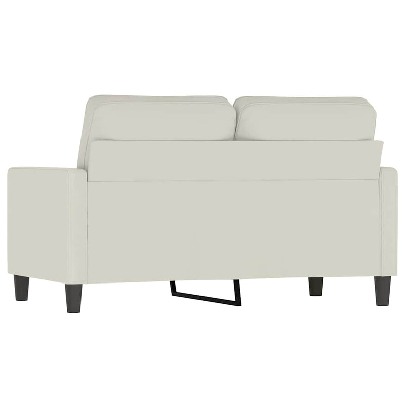 Canapea cu 2 locuri, crem, 120 cm, catifea