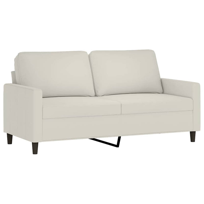 Canapea cu 2 locuri, crem, 140 cm, catifea