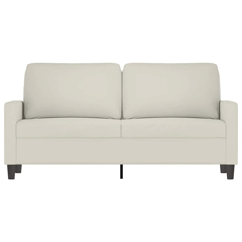 Canapea cu 2 locuri, crem, 140 cm, catifea
