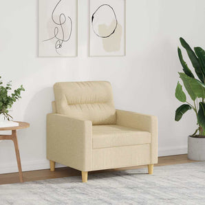 Fotoliu canapea, crem, 60 cm, material textil