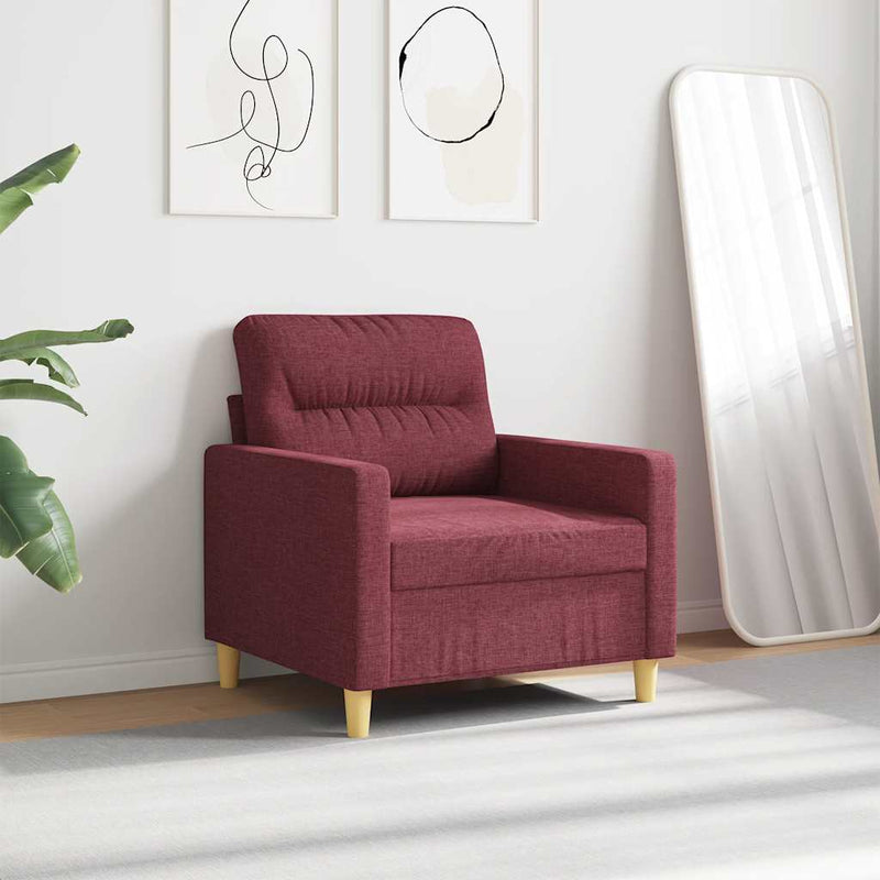 Fotoliu canapea, roșu vin, 60 cm, material textil