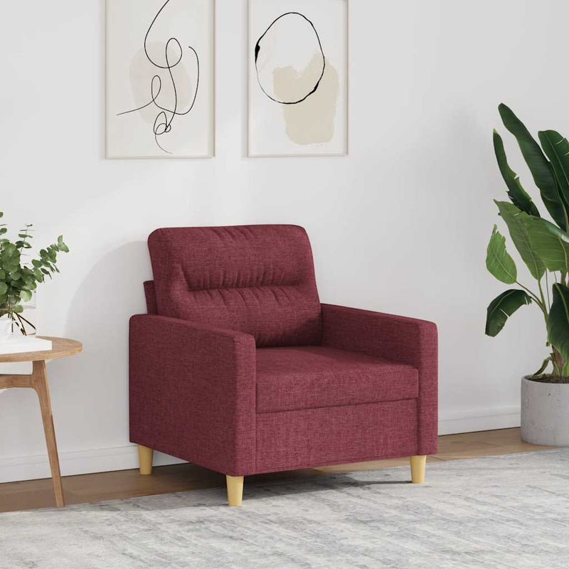 Fotoliu canapea, roșu vin, 60 cm, material textil