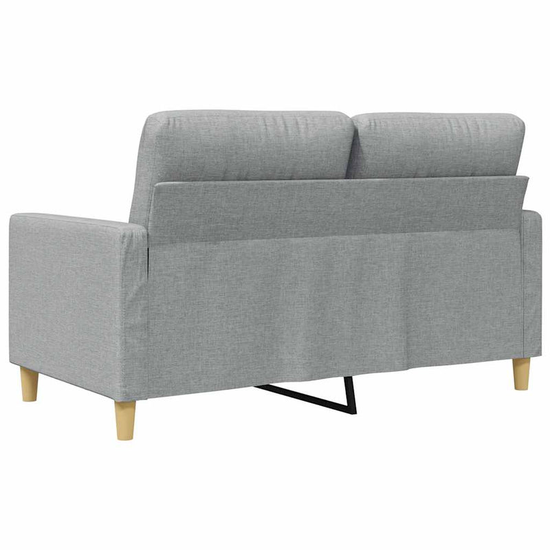 Canapea cu 2 locuri, gri deschis, 120 cm, material textil