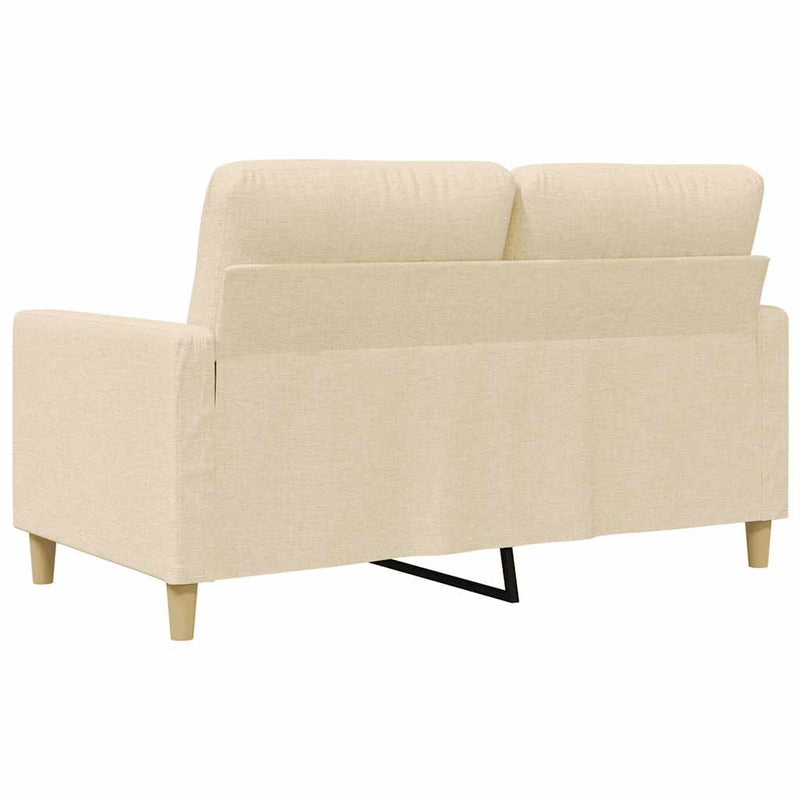 Canapea cu 2 locuri, crem, 120 cm, material textil