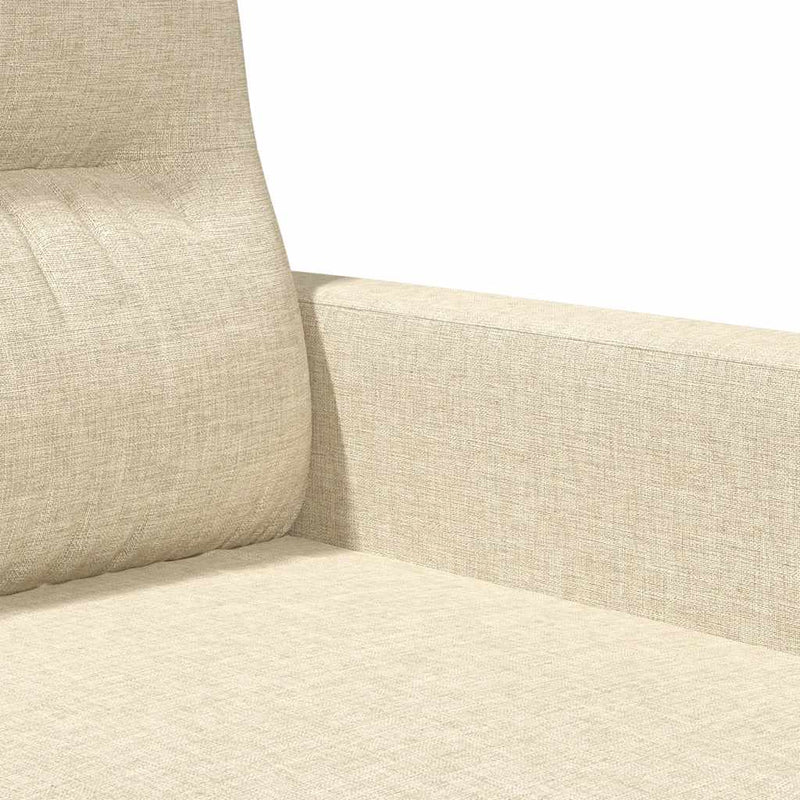 Canapea cu 2 locuri, crem, 120 cm, material textil