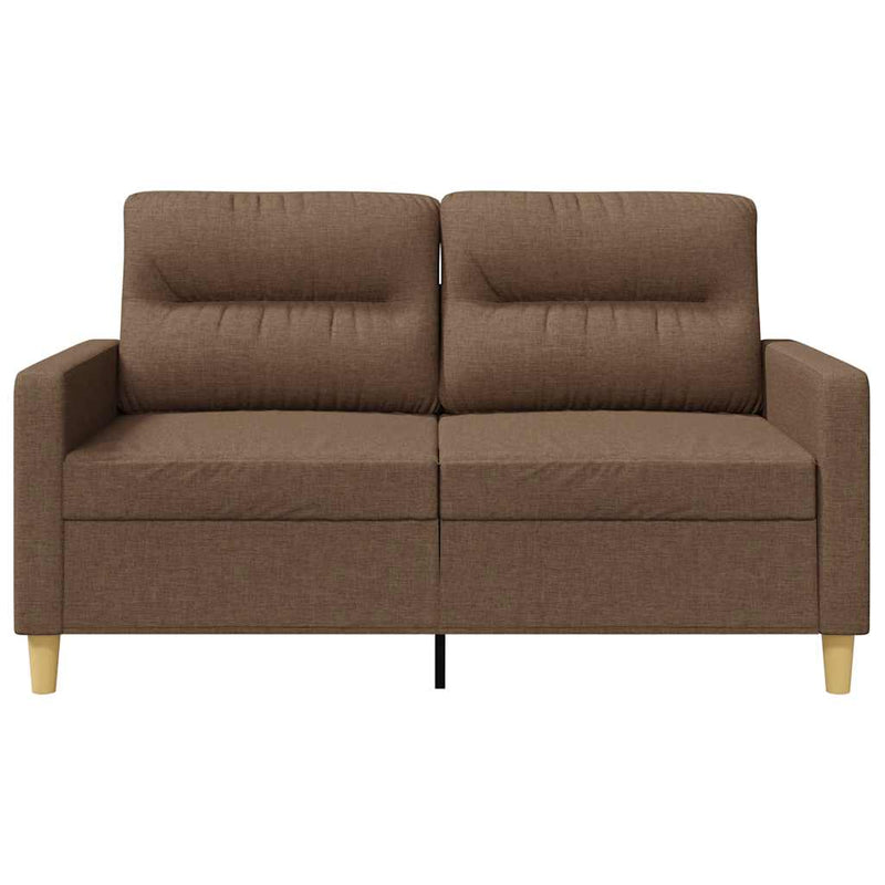 Canapea cu 2 locuri, maro, 120 cm, material textil