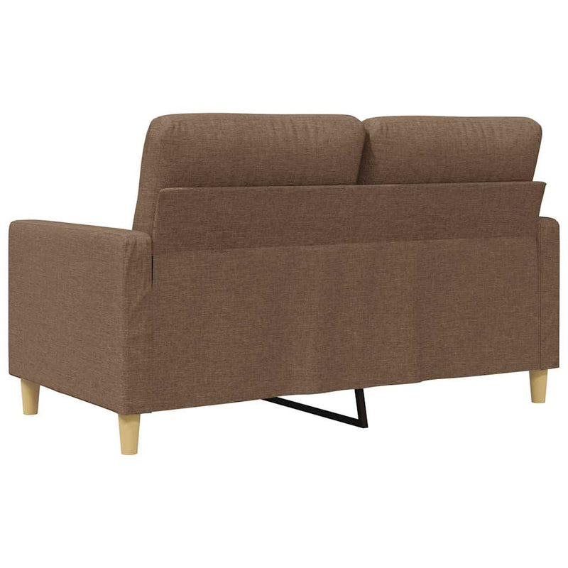 Canapea cu 2 locuri, maro, 120 cm, material textil