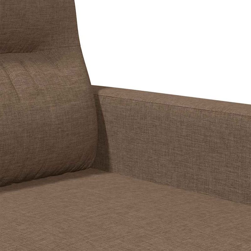 Canapea cu 2 locuri, maro, 120 cm, material textil