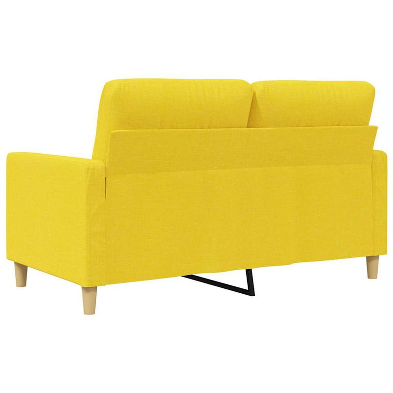 Canapea cu 2 locuri, galben deschis, 120 cm, material textil