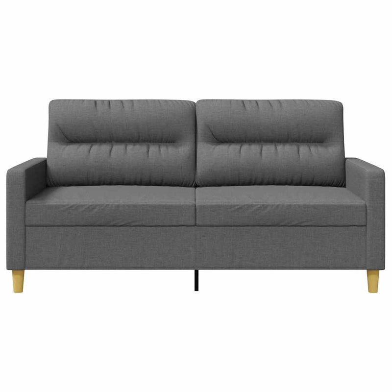 Canapea cu 2 locuri, gri închis, 140 cm, material textil