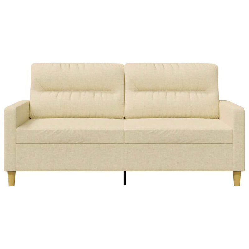 Canapea cu 2 locuri, crem, 140 cm, material textil
