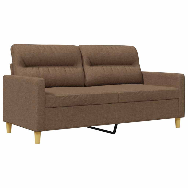 Canapea cu 2 locuri, maro, 140 cm, material textil