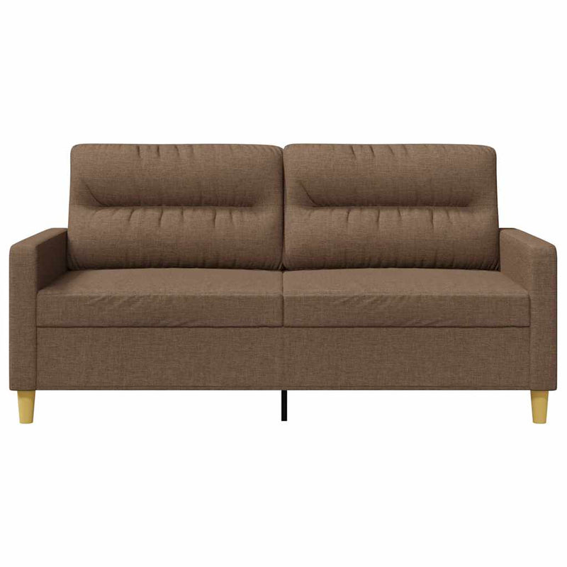 Canapea cu 2 locuri, maro, 140 cm, material textil
