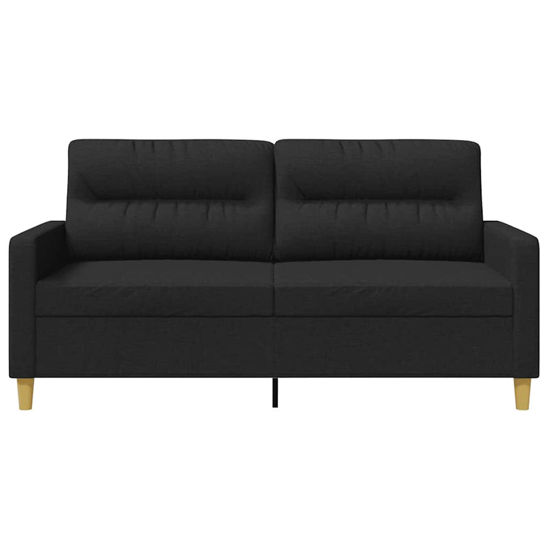 Canapea cu 2 locuri, negru, 140 cm, material textil