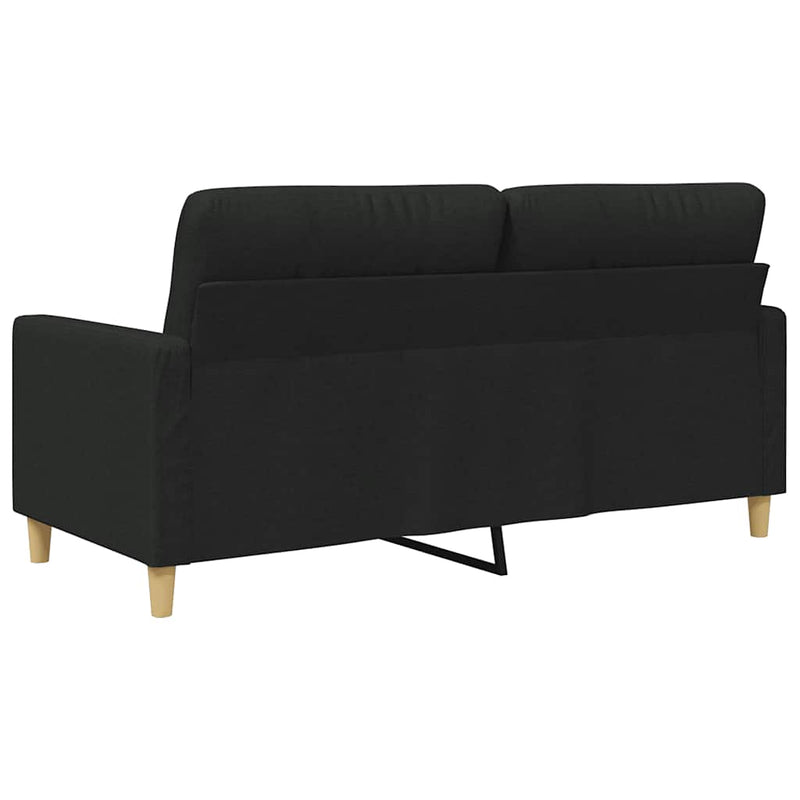 Canapea cu 2 locuri, negru, 140 cm, material textil