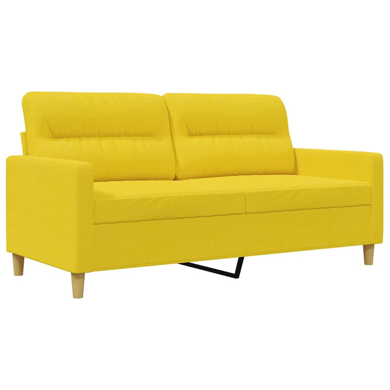 Canapea cu 2 locuri, galben deschis, 140 cm, material textil