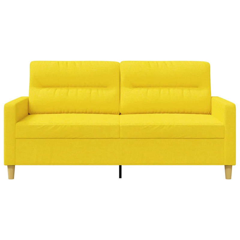 Canapea cu 2 locuri, galben deschis, 140 cm, material textil