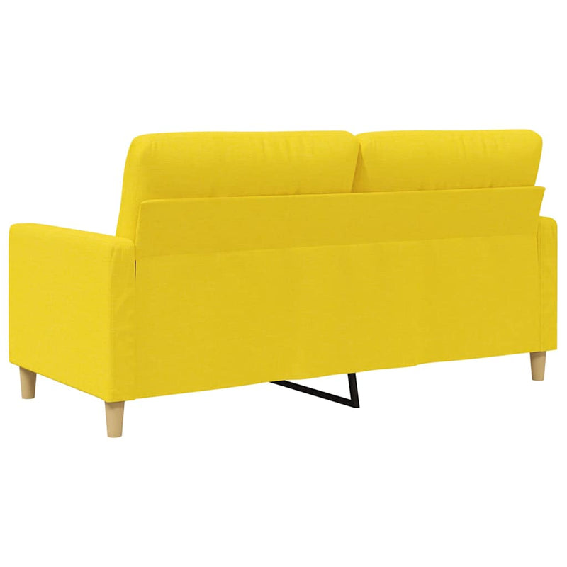Canapea cu 2 locuri, galben deschis, 140 cm, material textil