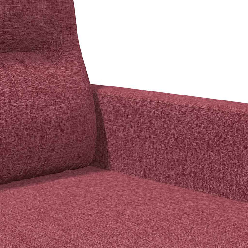 Canapea cu 2 locuri, roșu vin, 140 cm, material textil