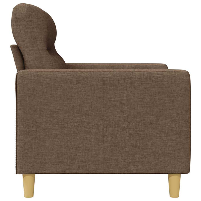 Canapea cu 3 locuri, maro, 180 cm, material textil