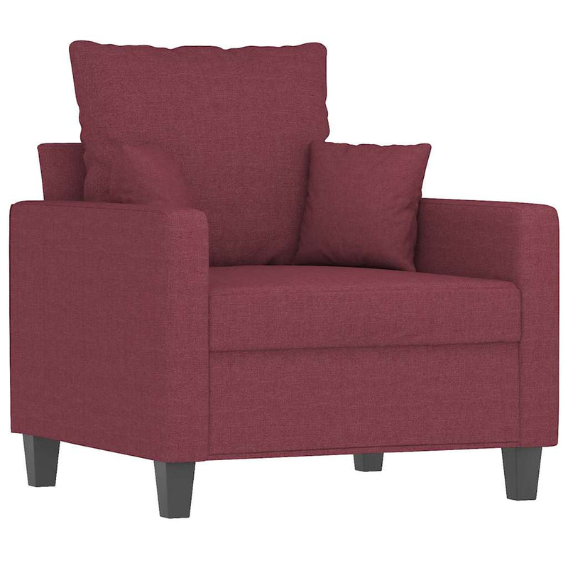 Fotoliu canapea, roșu vin, 60 cm, material textil
