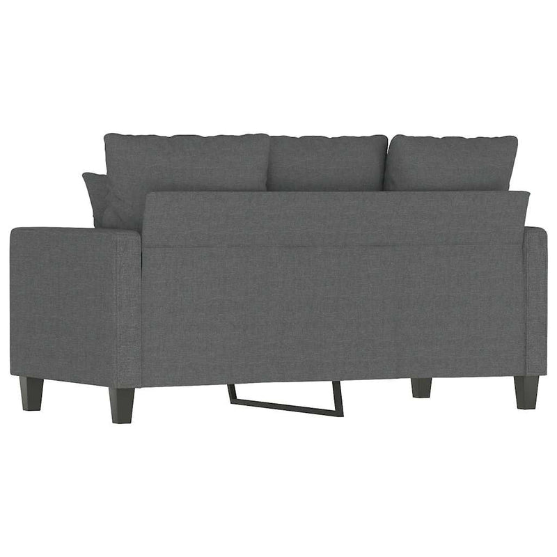 Canapea cu 2 locuri, gri închis, 120 cm, material textil