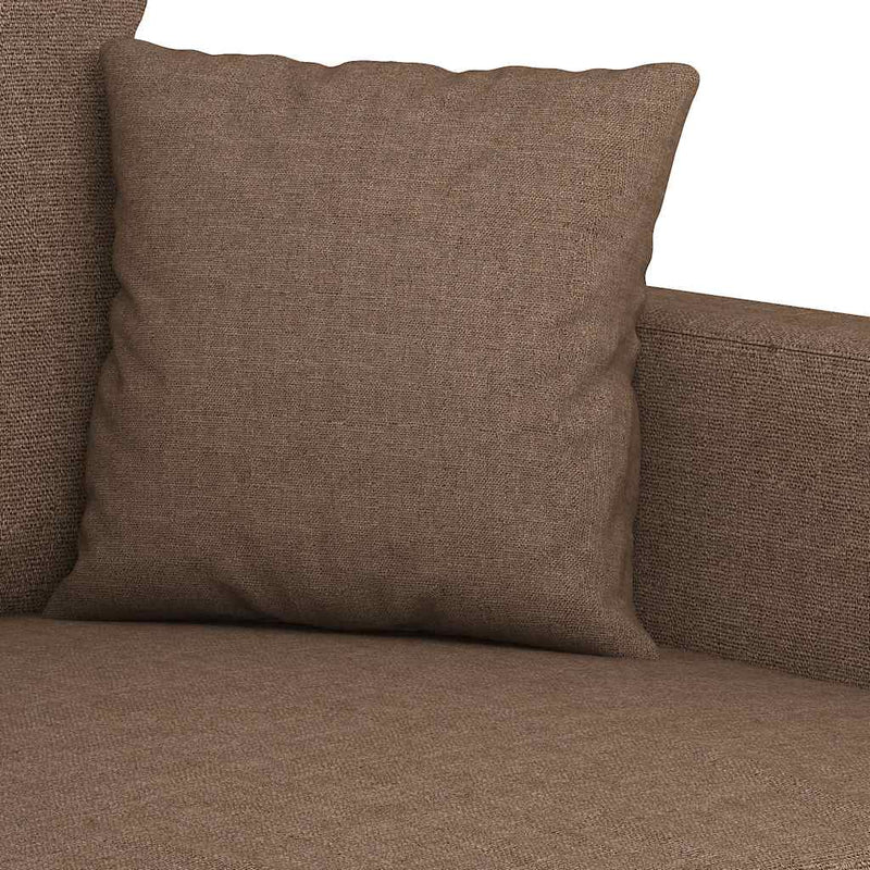 Canapea cu 2 locuri, maro, 120 cm, material textil
