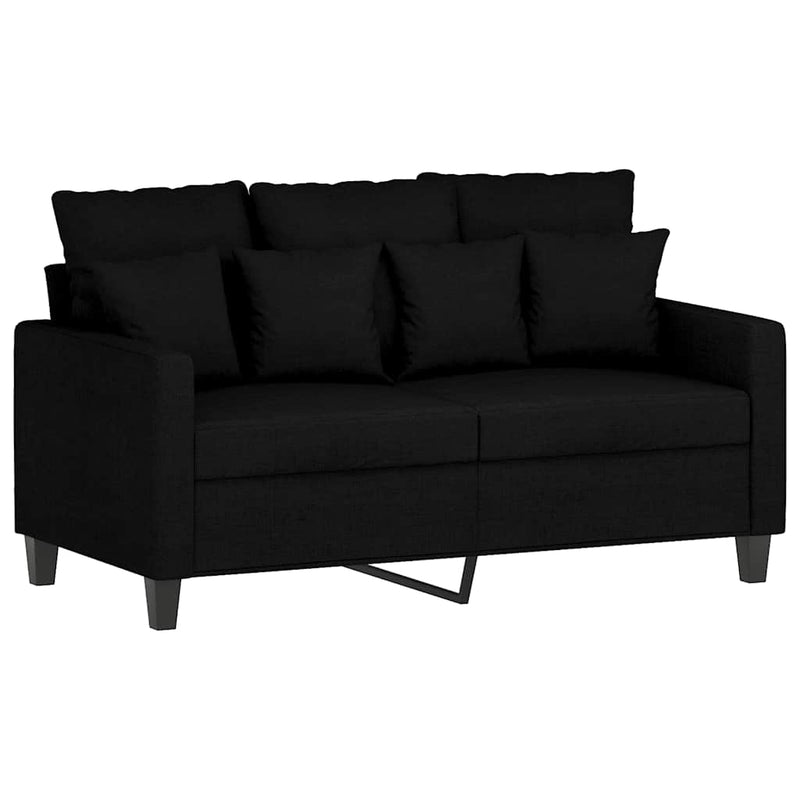 Canapea cu 2 locuri, negru, 120 cm, material textil