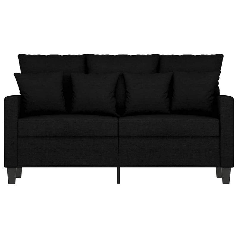 Canapea cu 2 locuri, negru, 120 cm, material textil