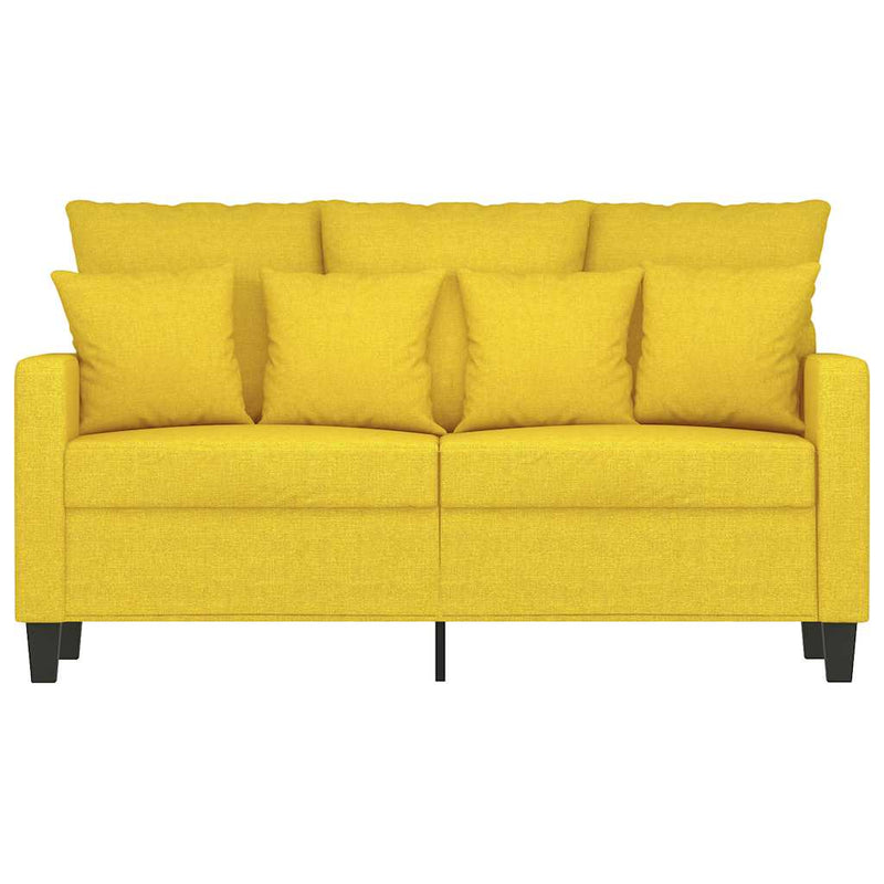 Canapea cu 2 locuri, galben deschis, 120 cm, material textil