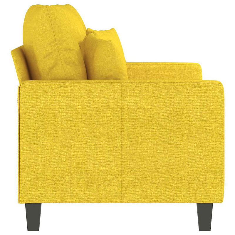 Canapea cu 2 locuri, galben deschis, 120 cm, material textil