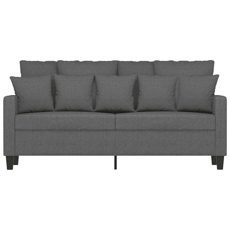 Canapea cu 2 locuri, gri închis, 140 cm, material textil