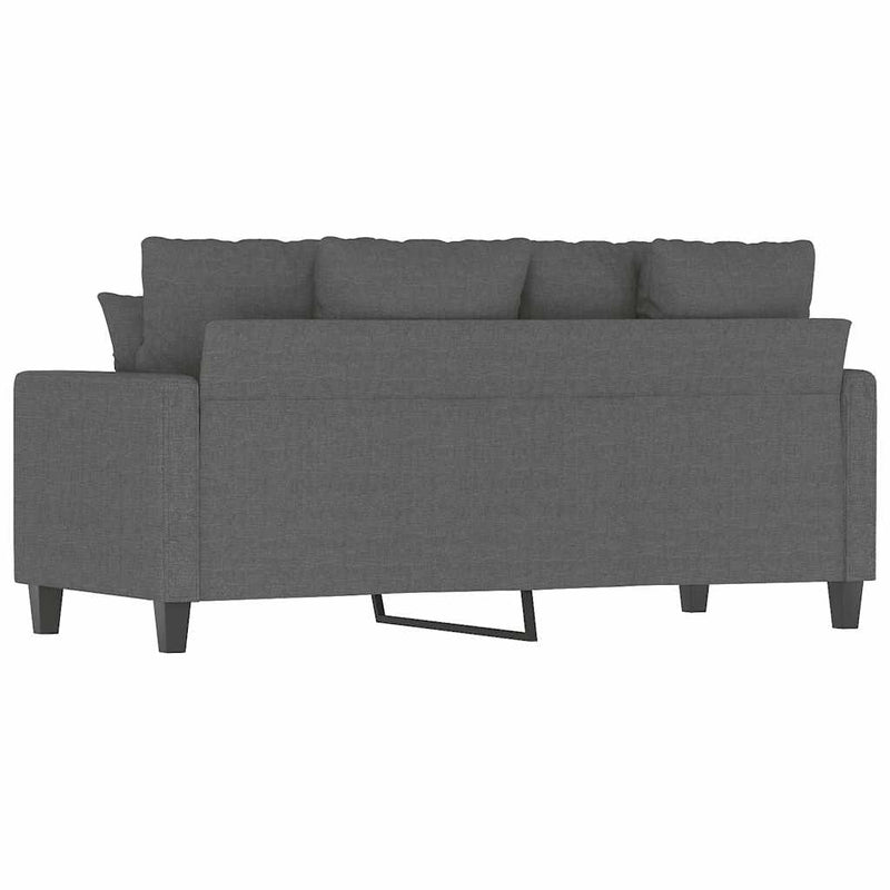 Canapea cu 2 locuri, gri închis, 140 cm, material textil