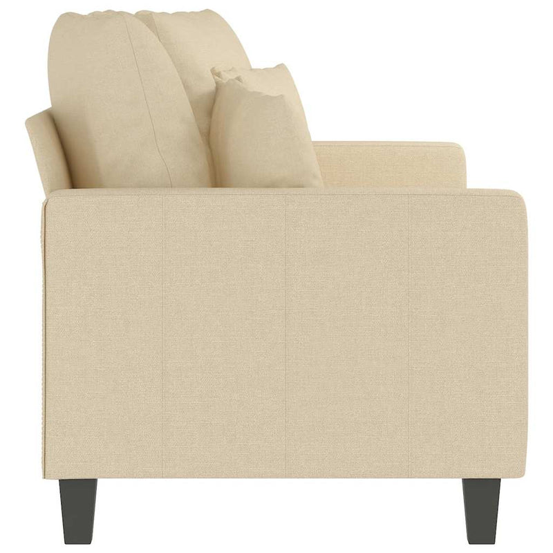 Canapea cu 2 locuri, crem, 140 cm, material textil
