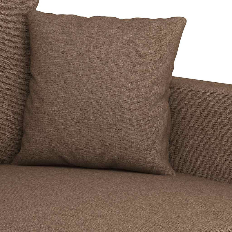 Canapea cu 2 locuri, maro, 140 cm, material textil