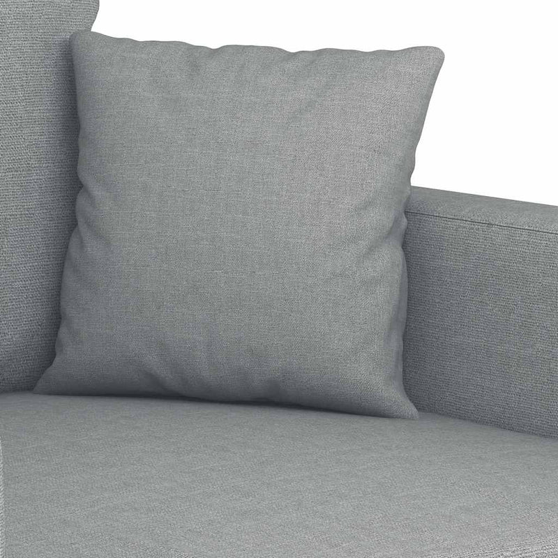 Canapea cu 3 locuri, gri deschis, material 180CM textil