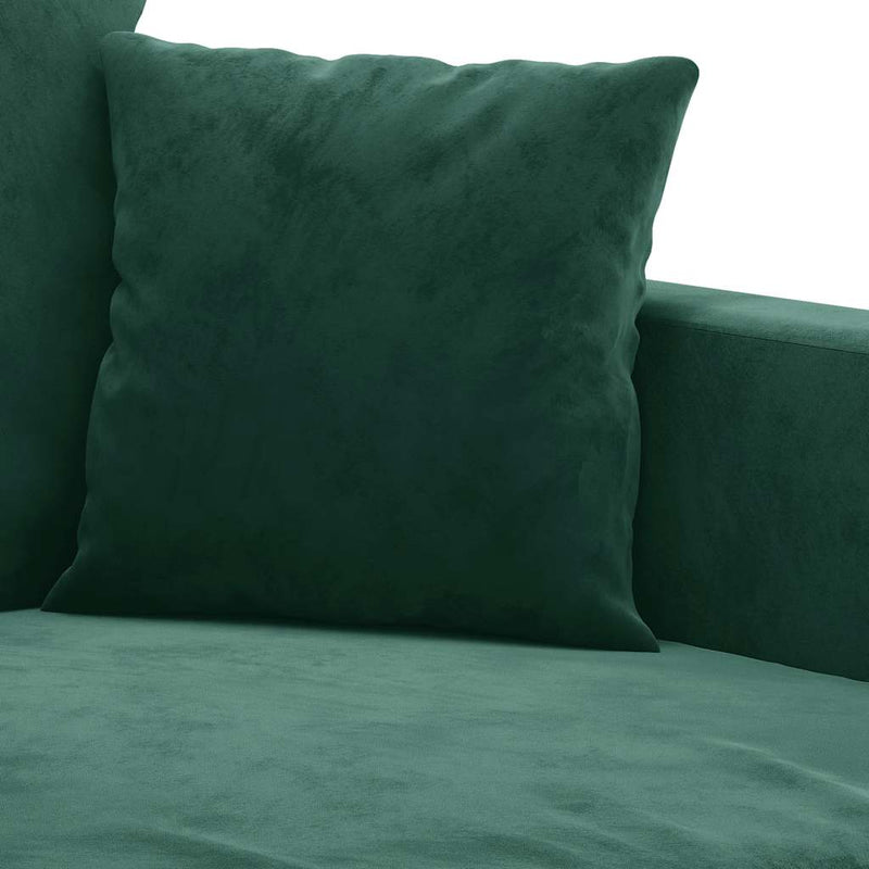 Canapea cu 2 locuri, verde închis, 120 cm, catifea