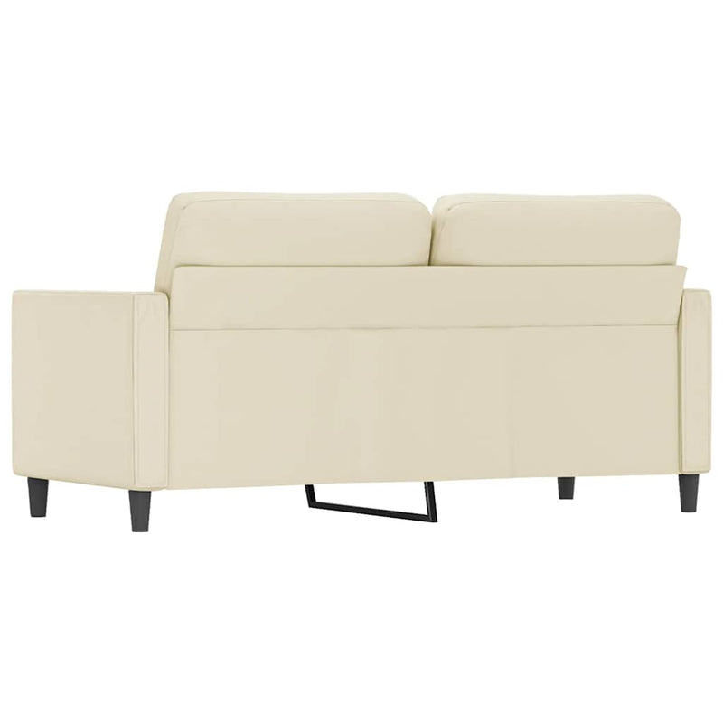 Canapea cu 2 locuri, crem, 140 cm, piele ecologică