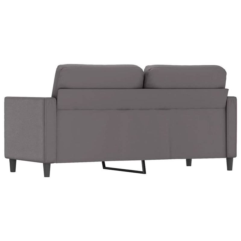 Canapea cu 2 locuri, gri, 140 cm, piele ecologică