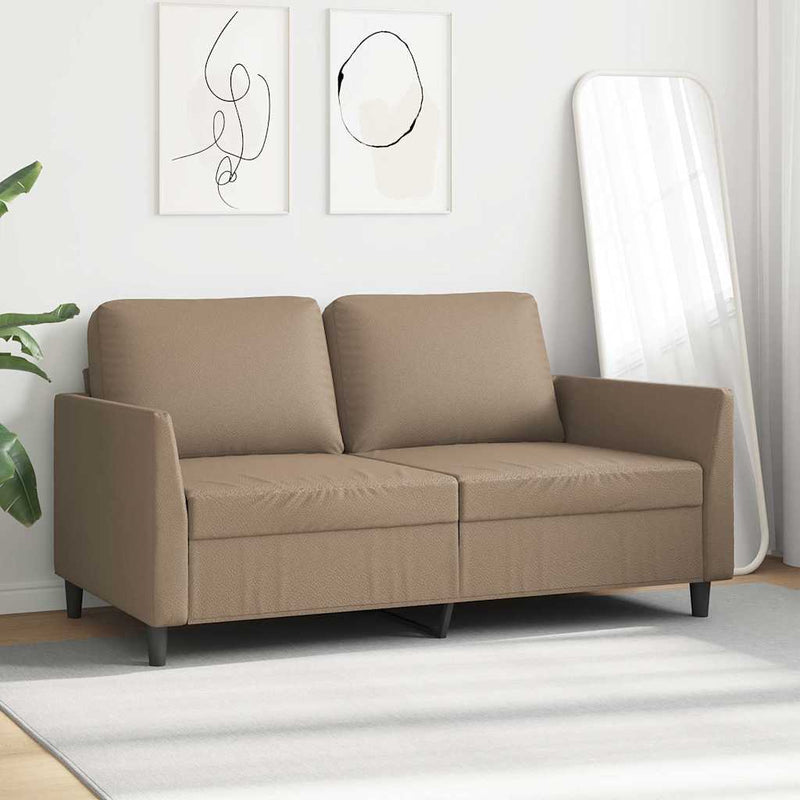 Canapea cu 2 locuri, cappuccino, 140 cm, piele ecologică